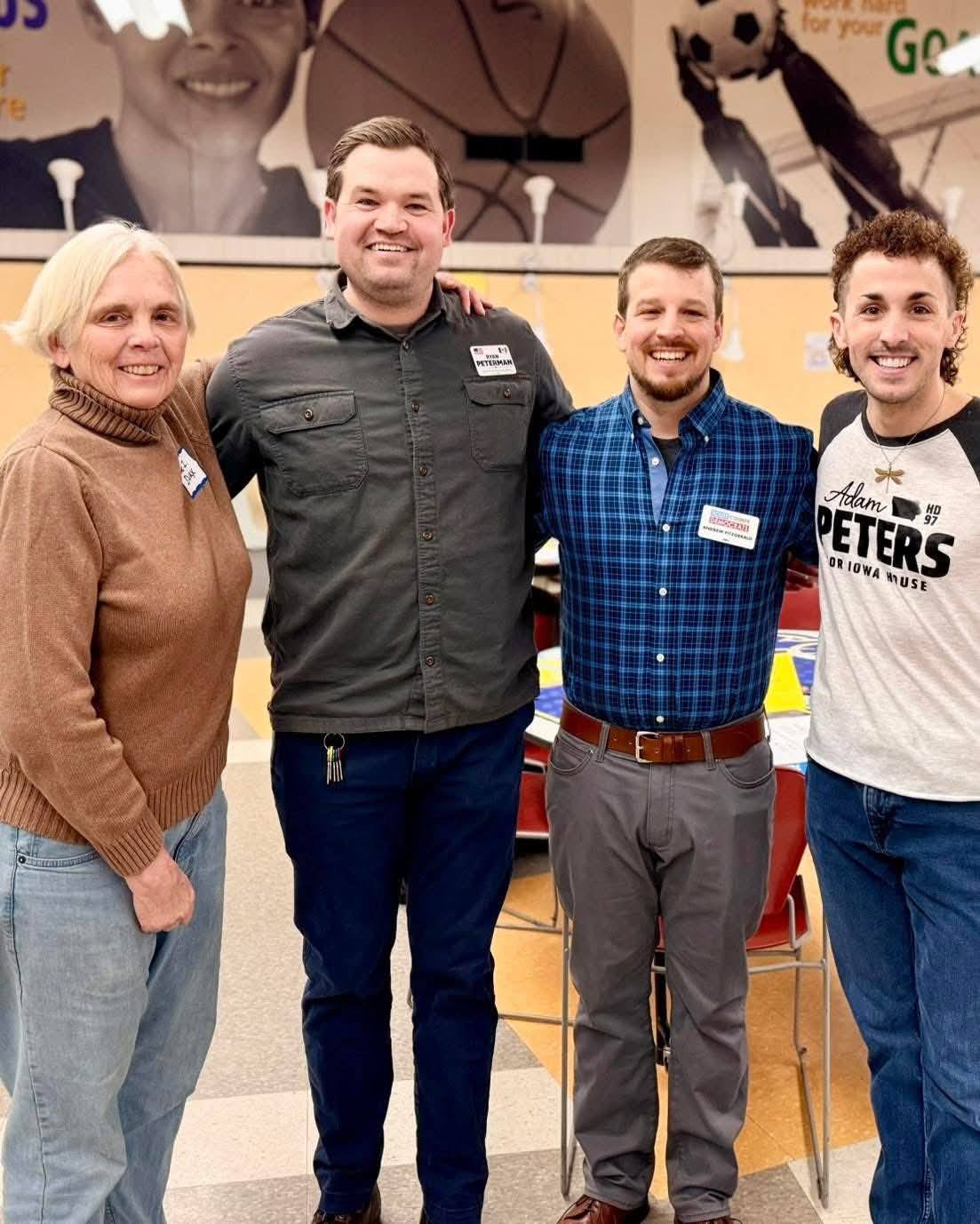 Andrew Fitzgerald with fellow candidates at community event
